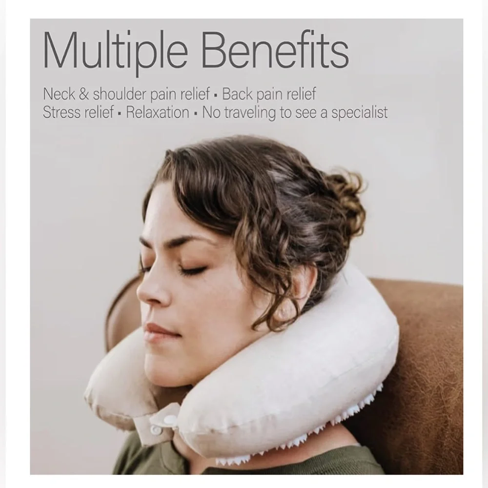 JBH* New! Kanjo Memory Foam Acupressure Neck Pillow